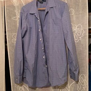 Men’s Polo by Ralph Lauren Bonnard all cotton button down blue shirt XL like new